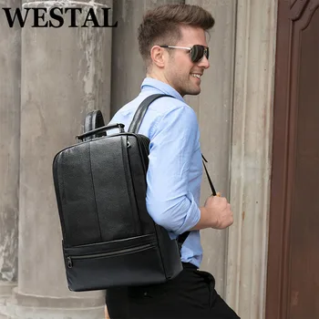 Новый Кожаный Дорожный рюкзак Сумка для ноутбука 15-дюймовый рюкзак для ноутбука Мужские сумки Представительские деловые рабочие сумки