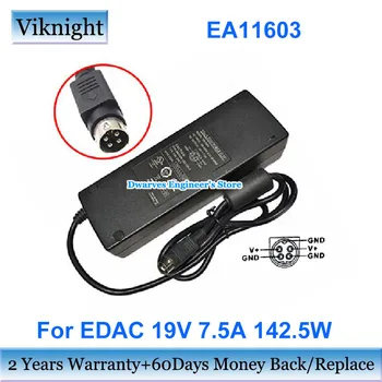 Оригинальный адаптер переменного тока EDAC EA11603 19V 7.5A 142.5W Блок питания Круглый с 4 контактами Зарядное устройство для ноутбука