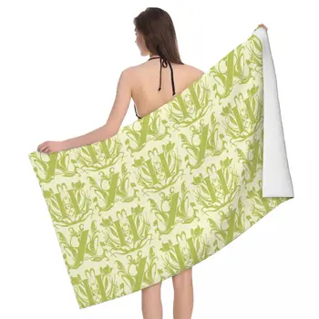 Пляжные полотенца с винтажным рисунком, полотенца для бассейна, пляжные полотенца из микрофибры без песка, быстросохнущие легкие банные полотенца для плавания