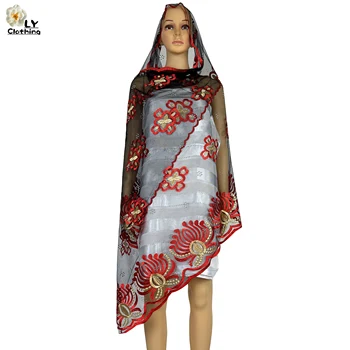 РАСПРОДАЖА шарфа!  2023 Новый африканский женский шарф из мягкого тюля, шарф из Дубая, исламские обертывания из пашмины