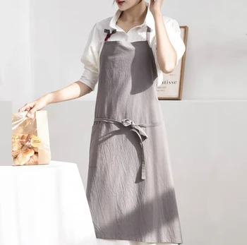 Регулируемый Японский хлопковый фартук для женщин - идеально подходит для домашней кухни, цветочных композиций, маникюрных салонов, мастерских по покраске