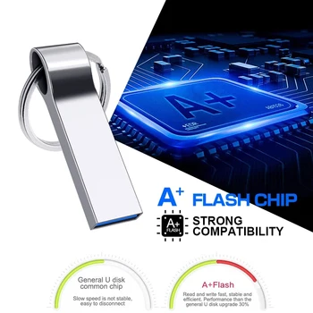 Серый Металлический флэш-накопитель USB 2.0 128 ГБ USB Memory Stick 32 ГБ 64 ГБ Водонепроницаемый креативный кулон Бизнес-подарок U диск