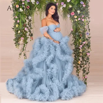 Синие платья Aileen для женщин, Свадебные Вечерние платья, Длинные Роскошные Платья 2022 года, Милая Розовая одежда для беременных трапециевидной формы
