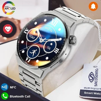Смарт-часы с NFC Для Мужчин GT3 Pro AMOLED 390*390 HD Экран Частота сердечных сокращений Bluetooth Вызов IP68 Водонепроницаемые Смарт-часы Для realme Xiaomi 2023