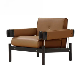 Современный и минималистичный дизайн, подлокотники из массива дерева, повседневные одиночные стулья, легкая роскошь и нестандартные кресла для переговоров