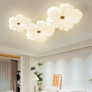 Современный Светодиодный потолочный светильник в форме цветка для гостиной, спальни, кухни, островной лампы, Эстетического декоратора комнаты, осветительного прибора