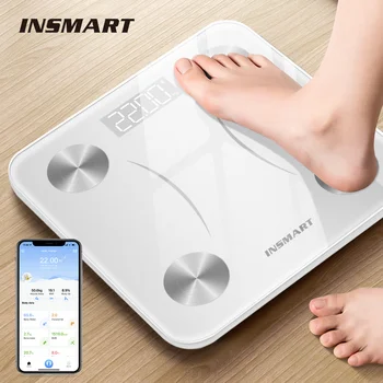 Цифровые умные весы INSMART, совместимые с Bluetooth, Беспроводные Весы для ванной комнаты, анализатор состава ЖК-дисплея